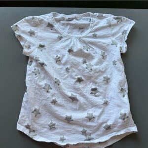 White Star Patterned Top